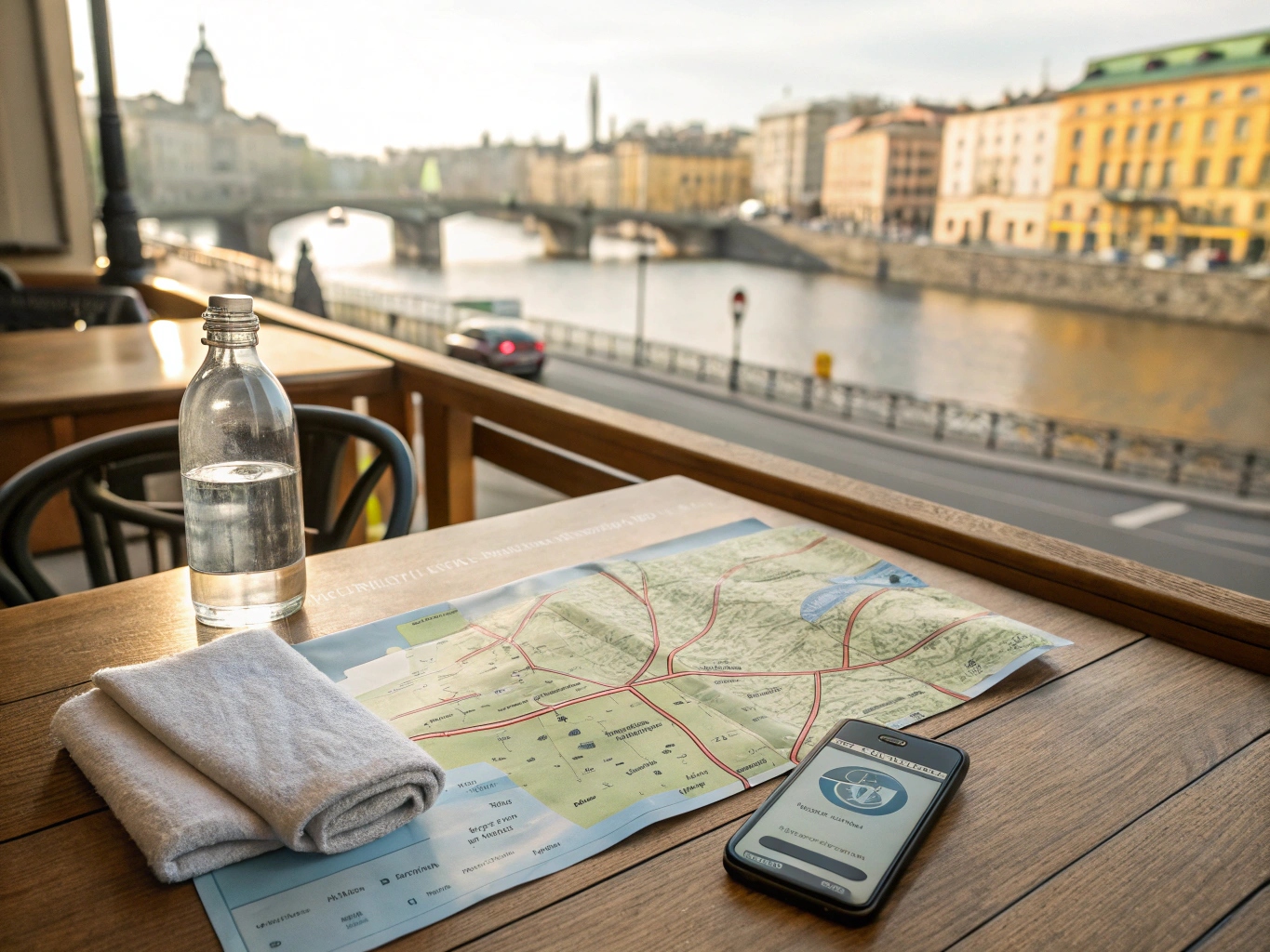 Karta över löprutter i Stockholm